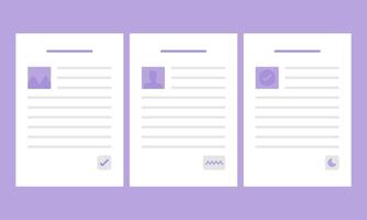 Business Document Contract Paper. Approval Document with Stamp. Important Document Design. vector