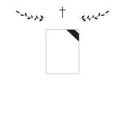 digital card for funeral with cross vector
