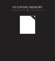 Card for funeral with photo frame vector