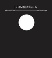 Digital Funeral card with text and cross vector
