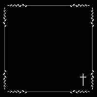 funeral black card with empty space for text vector