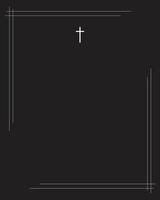 black background card for funeral with white frame and cross vector