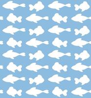 Seamless pattern of hand drawn fish vector