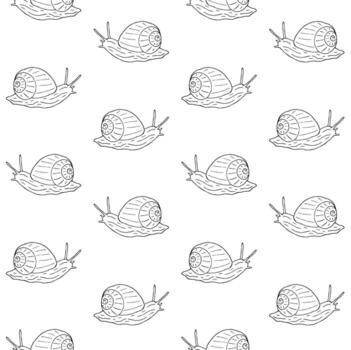 sin costura modelo de mano dibujado bosquejo caracol vector