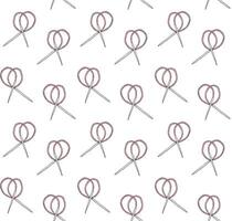 Seamless pattern of sketch knit needle vector