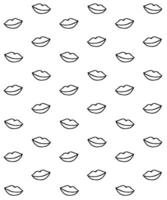Seamless pattern of sketch woman lips vector