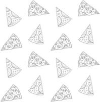 Pattern of pizza vector