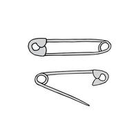 Hand drawn doodle sketch English pin vector