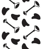 Seamless pattern of face Roller and Gua Sha vector