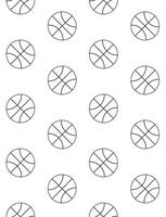 Seamless pattern of flat basketball ball vector