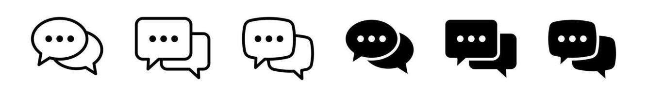 Chat icon. Talk speech bubble icon. Dialogue balloon icon. Comment sign. vector