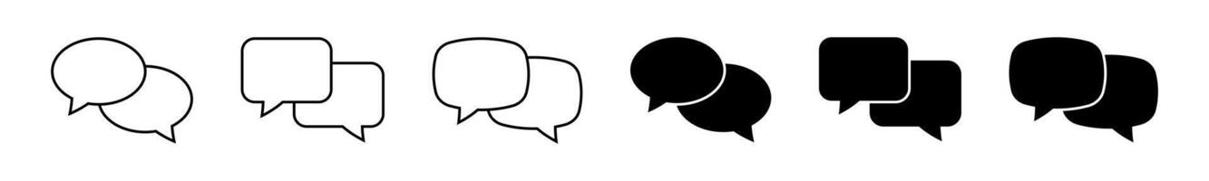 Talk speech bubble icon. Chat icon. Blank empty bubbles design elements. vector
