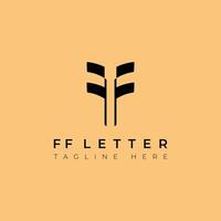 Creative Flat Monogram FF Letters Logo design vector