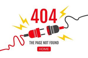 Vintage illustration of electric elements. 404 error for your web design. vector