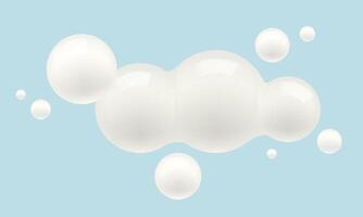 Abstract white cloud in realistic style. Digital cloud. vector