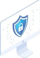 Cybersecurity and Data protection vector
