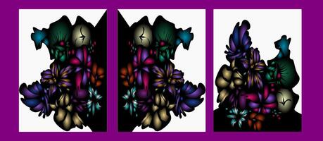 A visual poem, where nature's forms are abstracted and reimagined, revealing the hidden beauty in the darkness vector