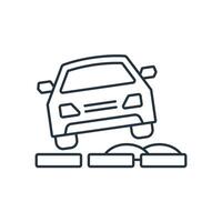Car Tilt icons symbol elements for infographic web vector