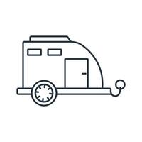 caravan icons symbol elements for infographic web vector