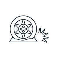 tire flat icons symbol elements for infographic web vector