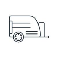 trailer icons symbol elements for infographic web vector