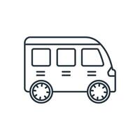 Van icons symbol elements for infographic web vector