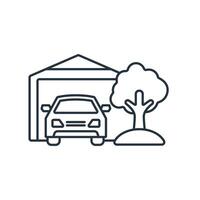 garage icons symbol elements for infographic web vector