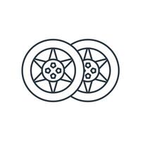 Tire icons symbol elements for infographic web vector