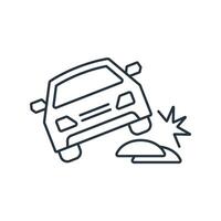 car bump icons symbol elements for infographic web vector