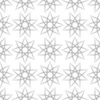 Linear Star Flower Seamless Pattern vector