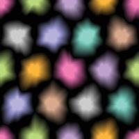 Colorful Gradients Seamless Pattern with Black Background vector