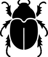 Decorative Beetle Silhouette Design vector