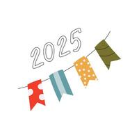 Christmas Garland. illustration isolated on white background vector