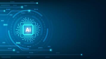 Artificial intelligence cybernetic circuit, high technology to create artificial intelligence AI concept, illustration vector
