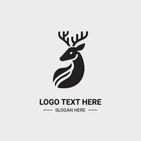 Elegant deer form icon design template vector