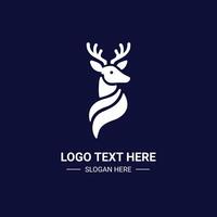 Elegant deer silhouette icon for branding vector