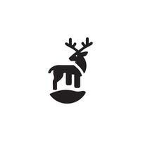 Elegant deer form icon design vector