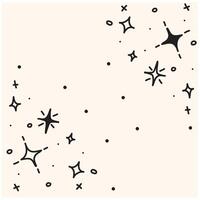 Cute Confetti With illustration style doodle and line art vector