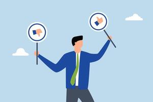 Do and Don't list, prevent the idea of mistakes and errors, clever entrepreneur vector