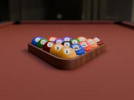 3d Render of Billiard photo