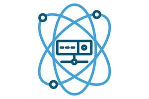 Data science icon. line icon style. icon related to IT. IT architecture elements illustration vector