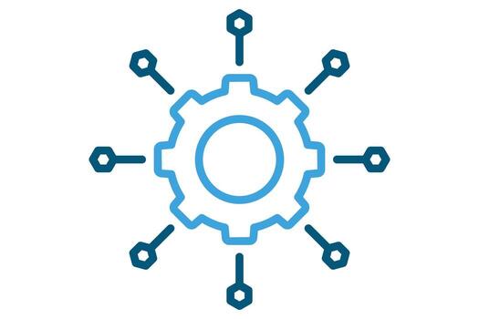 Microservices icon. line icon style. icon related to IT. IT architecture elements illustration vector