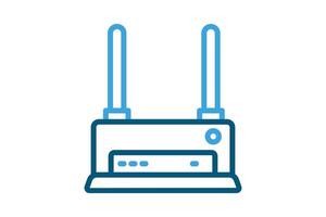 Router icon. line icon style. icon related to IT. network elements illustration vector
