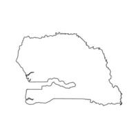 sinegal map icon vector