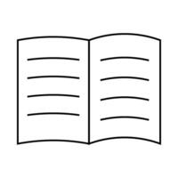 notebook icon line vector