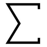 sigma icon mathematics vector