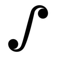 mathematics integral symbol icon vector