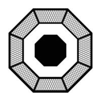 octagonal ring fighter icon vector