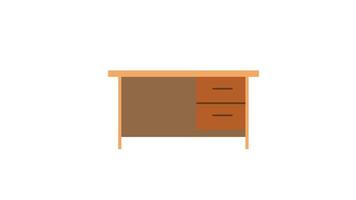Simple study table design with two drawers vector
