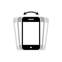 Phone shaking icon isolated on white background. Cellphone vibration sign symbol. Smartphone shake concept vector